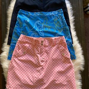 Lot of 3 Ladies golf skorts